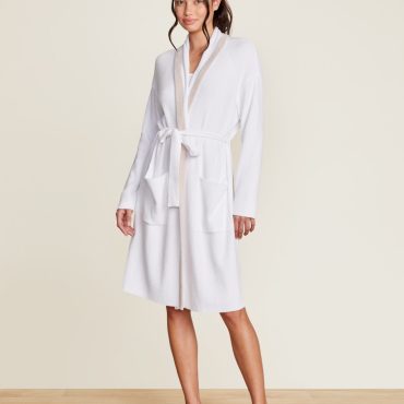 CozyChic Ultra Lite® Tipped Ribbed Short Robe